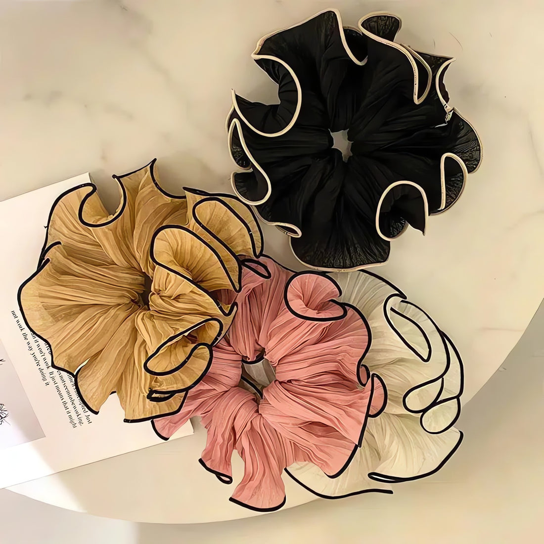 Crinkle Chiffon Scrunchies - KAYSMAR