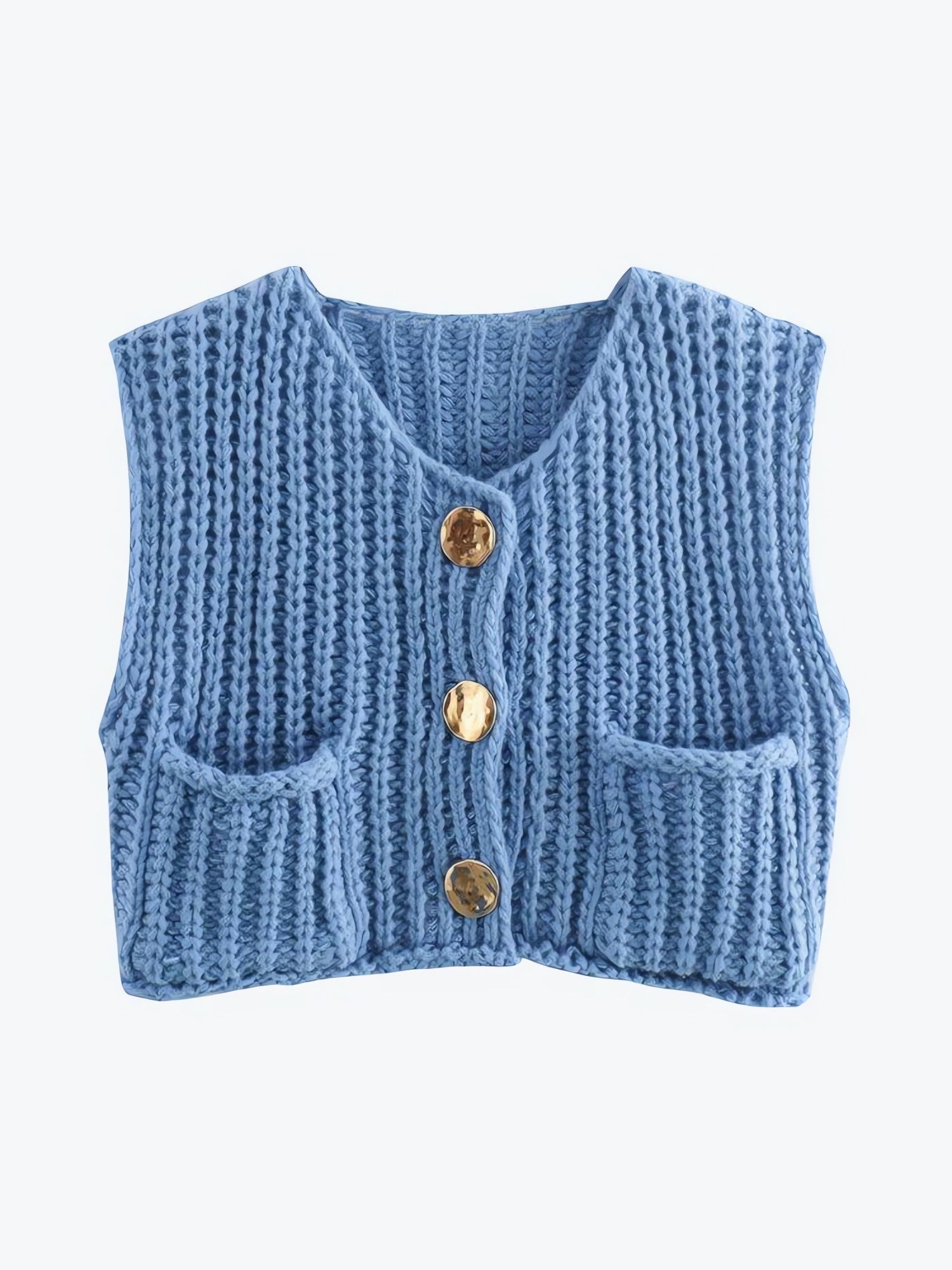 Crochet Sleeveless Cardigan - KAYSMAR