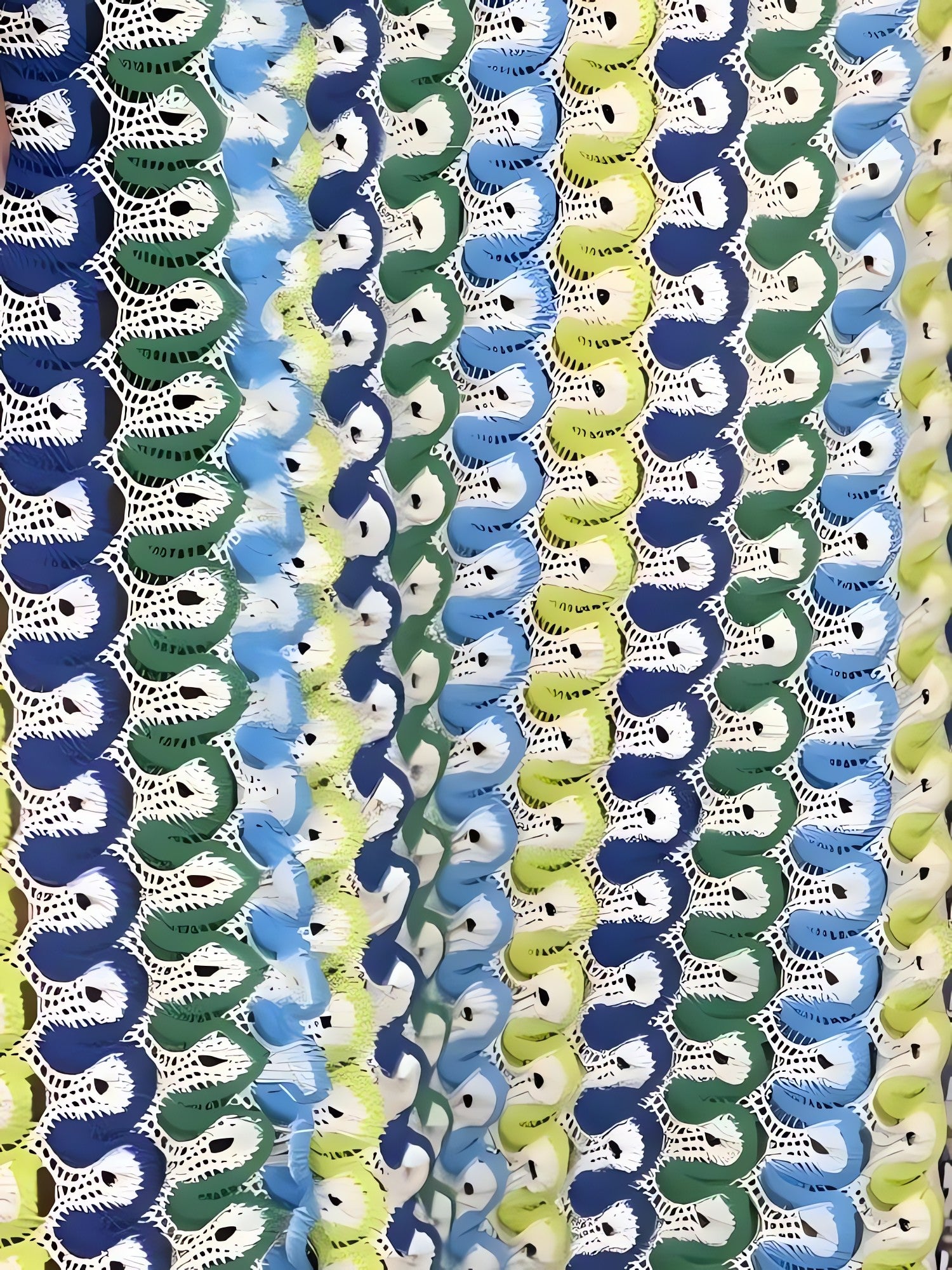 Crochet Striped Plunge Neck Maxi Dress - KAYSMAR