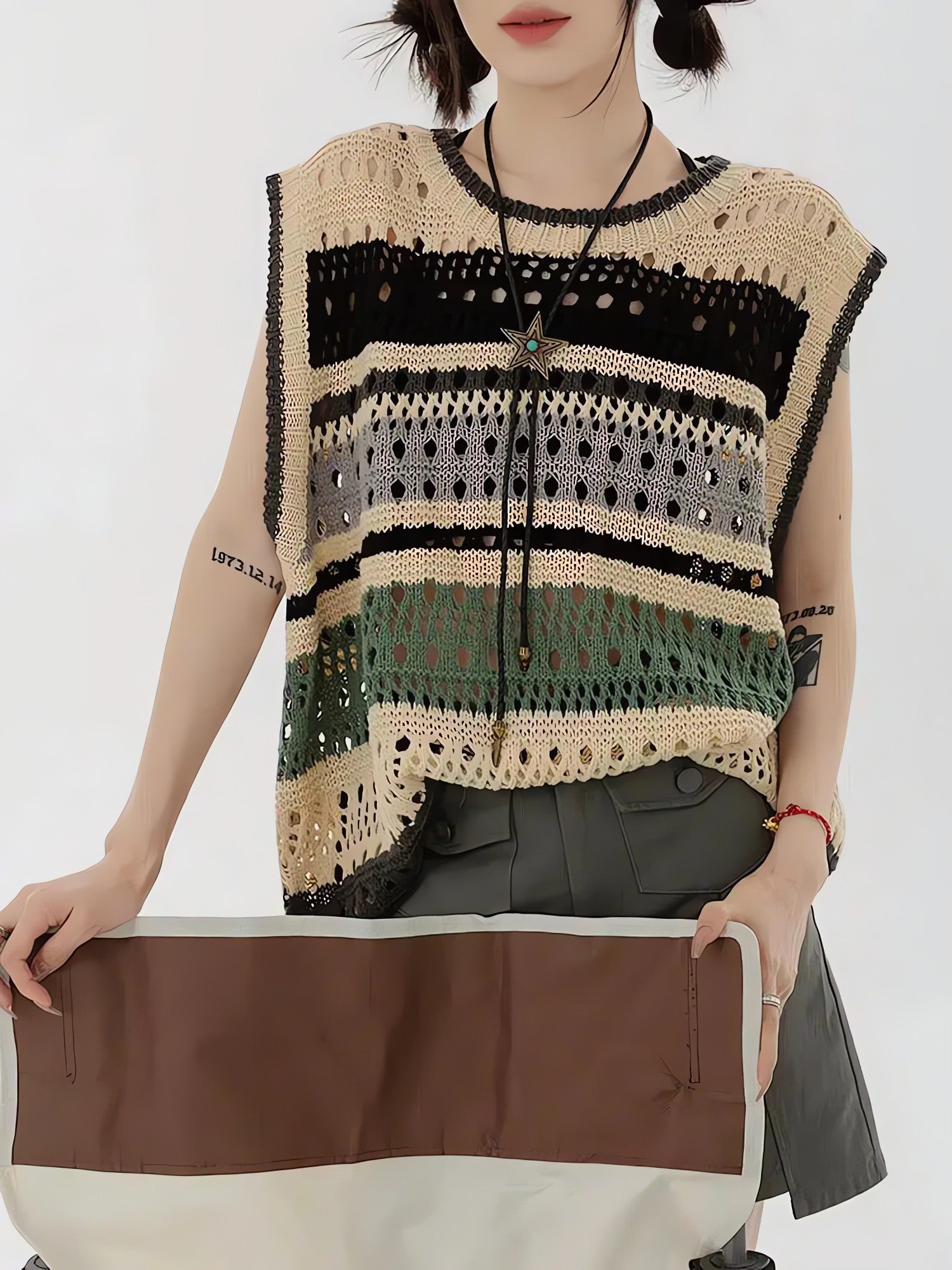 Crochet Sweater Vest - KAYSMAR