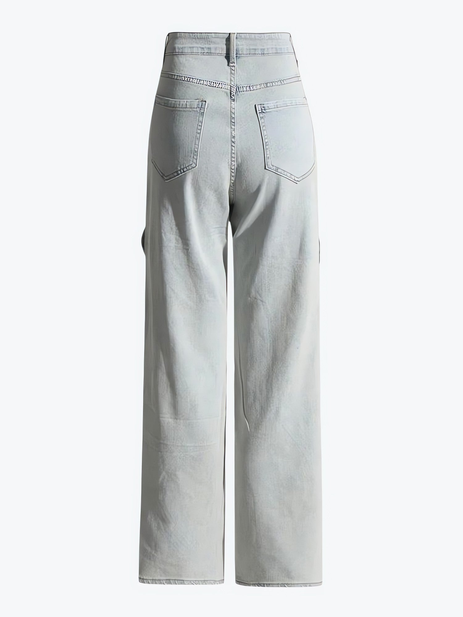 Cut Out Patch Denim Jeans - KAYSMAR