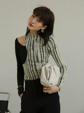 Cut Out Shoulder Patch Top - KAYSMAR