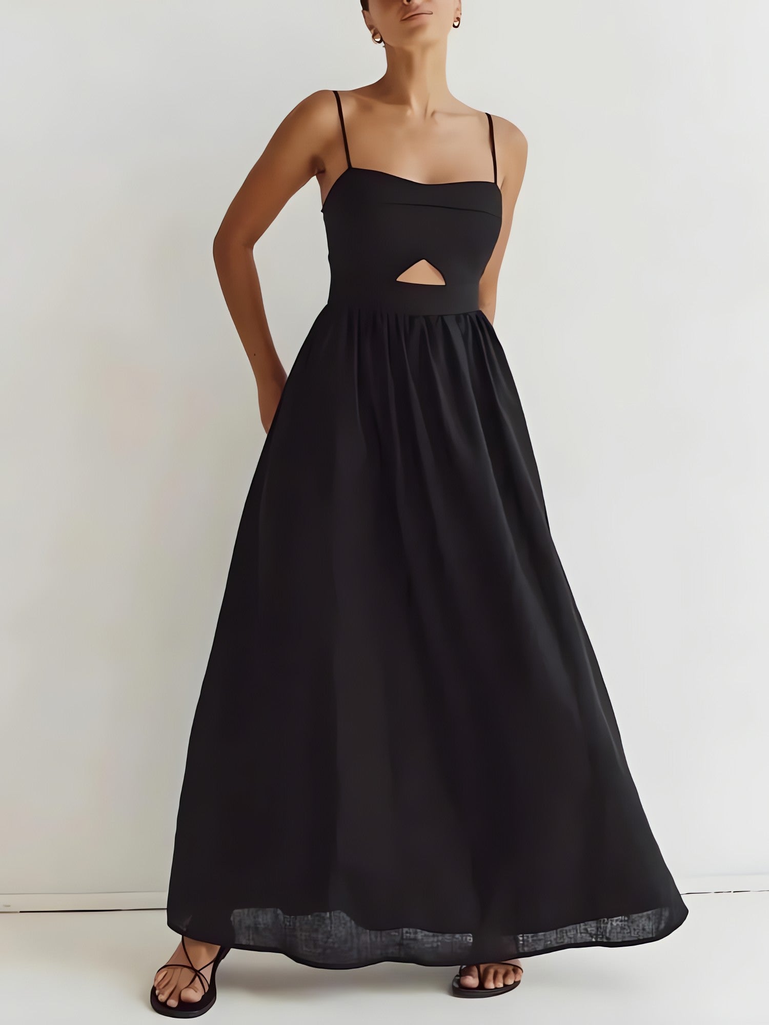 Cut Out Slit Maxi Dress - KAYSMAR