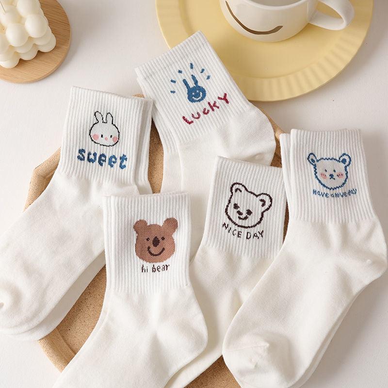 Cute Kawaii Patterned Socks 5 Pairs - KAYSMAR