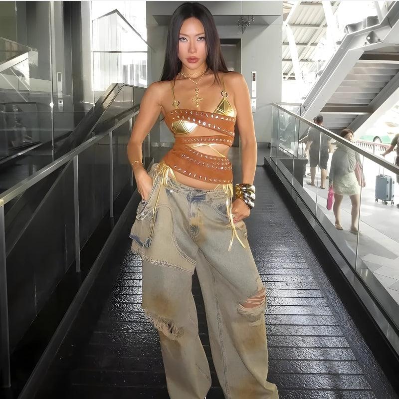Cyberpunk Cut Out Tube Top - KAYSMAR