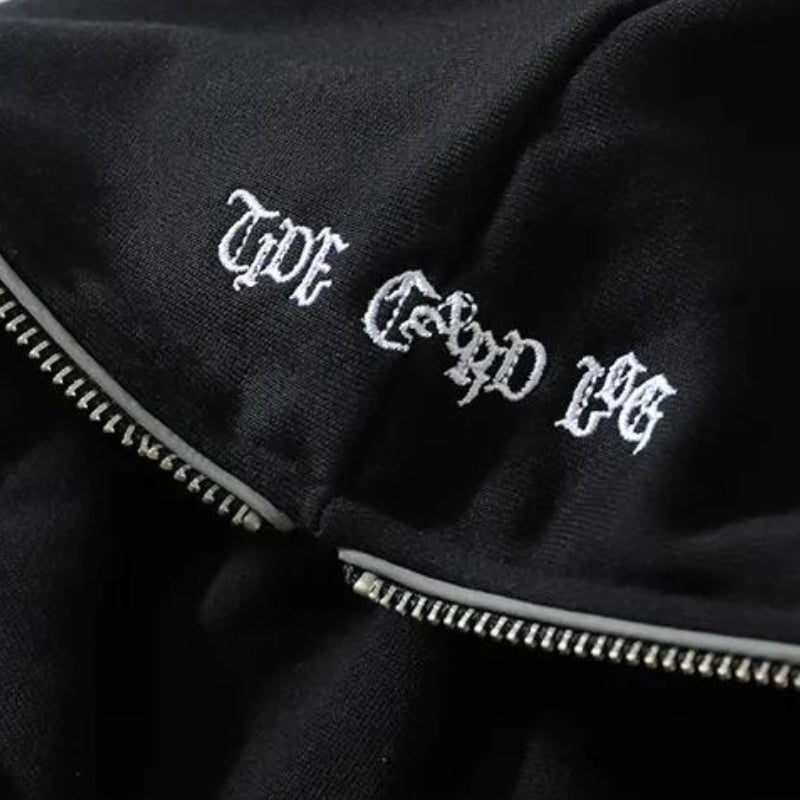 Cyberpunk Ghost Full Zip-Up Hoodie - KAYSMAR