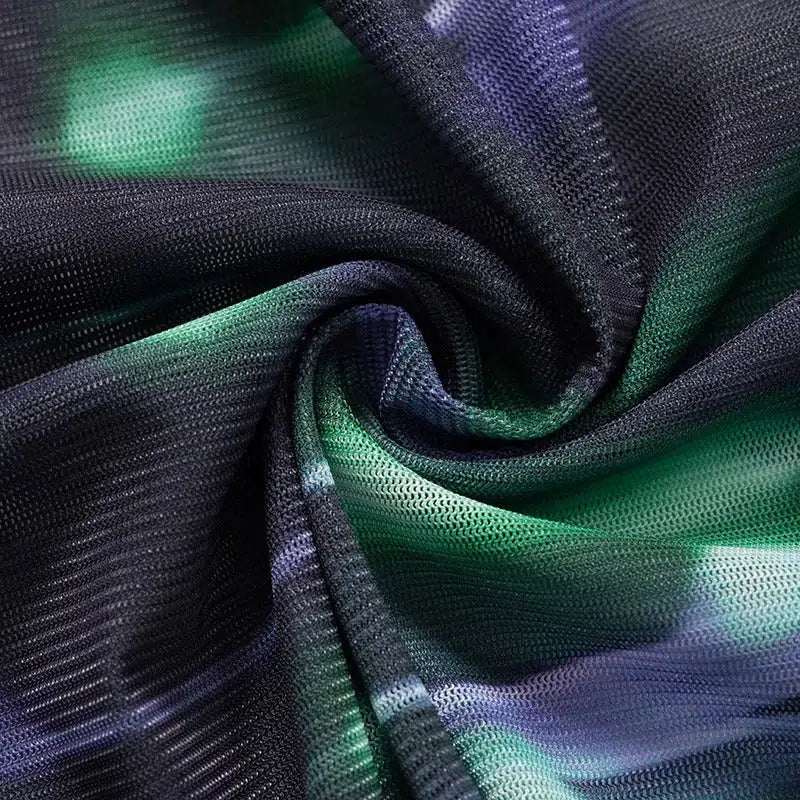 Cyberpunk Green Lights Mesh Top - KAYSMAR