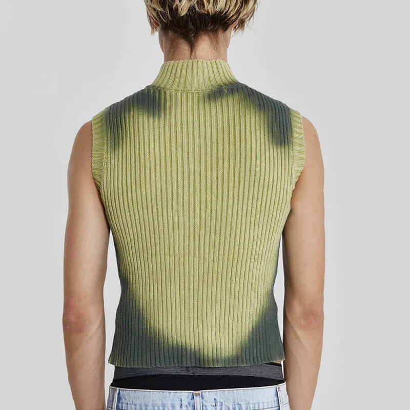 Cyberpunk Zip-Up Cardigan Vest - KAYSMAR