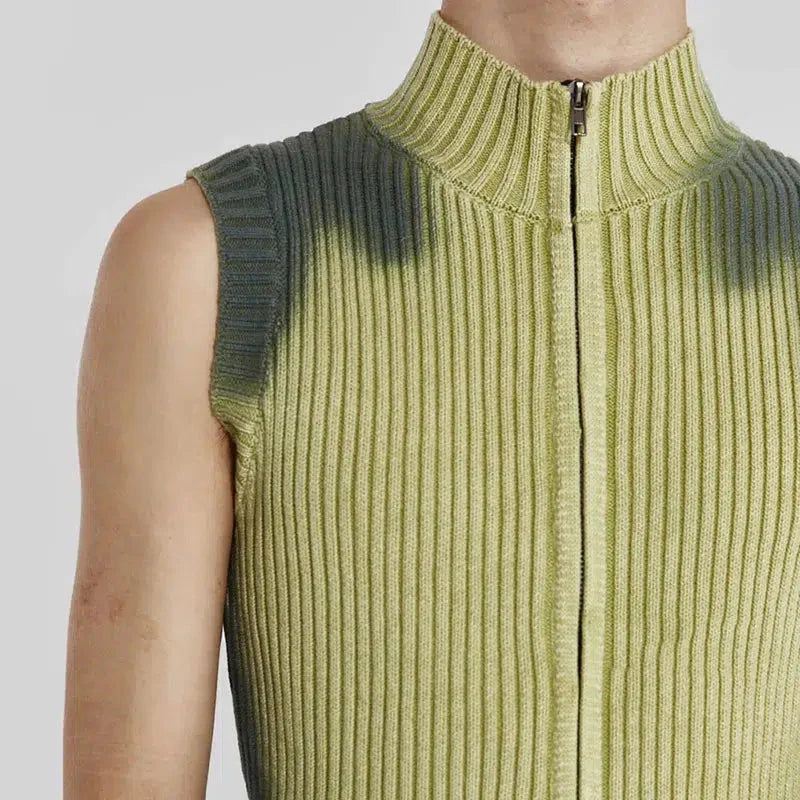 Cyberpunk Zip-Up Cardigan Vest - KAYSMAR