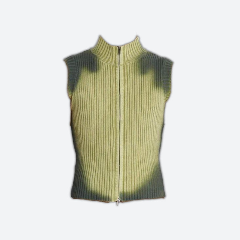 Cyberpunk Zip-Up Cardigan Vest - KAYSMAR