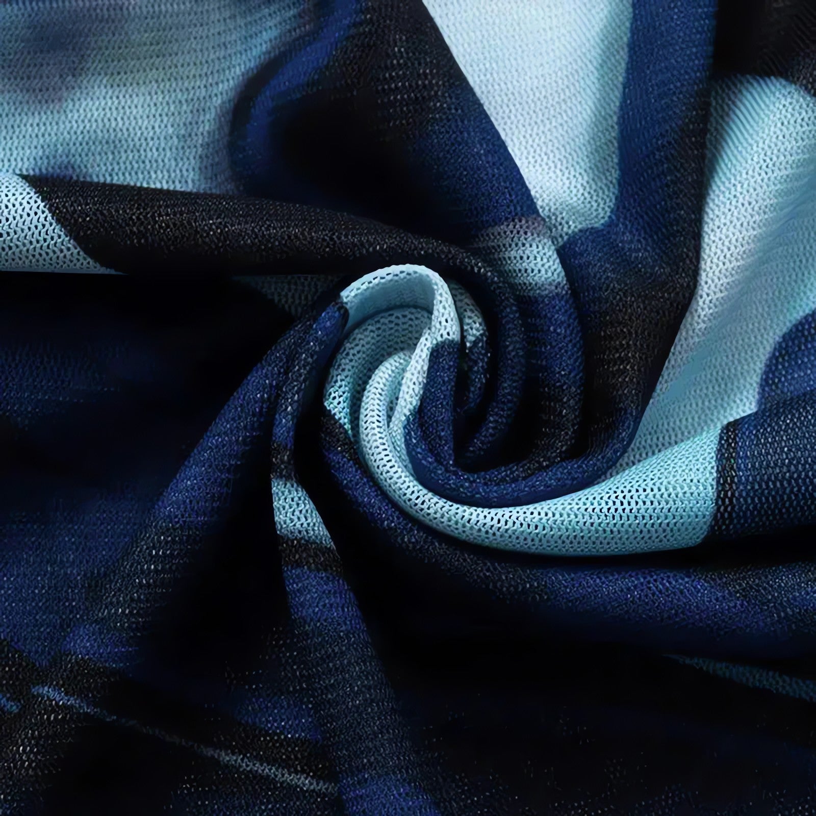 Cyberpunk Blue Aura Sheer Top - KAYSMAR