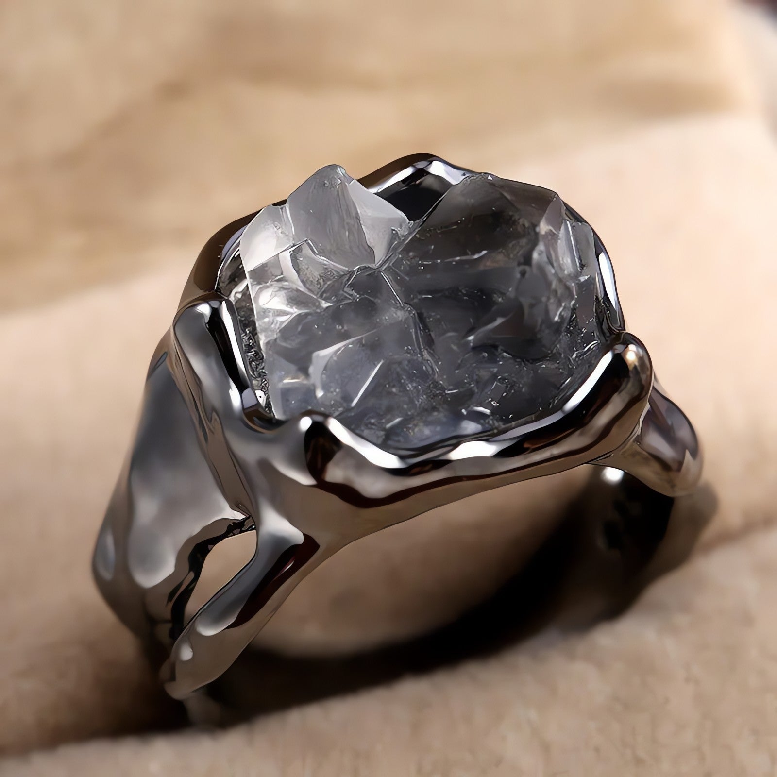 Cyberpunk Crystal Ring