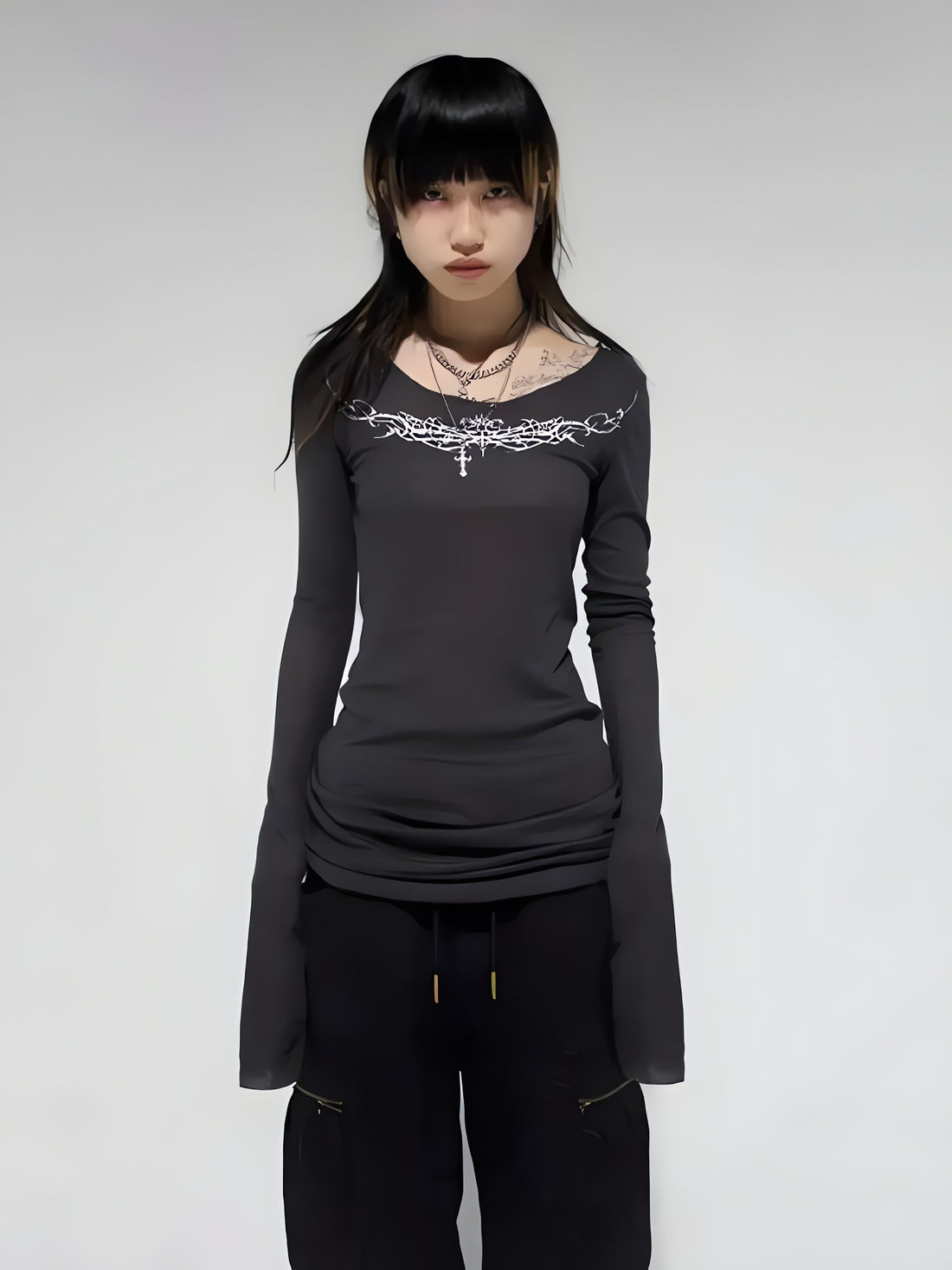 Cyberpunk Extra Long Sleeve Top - KAYSMAR