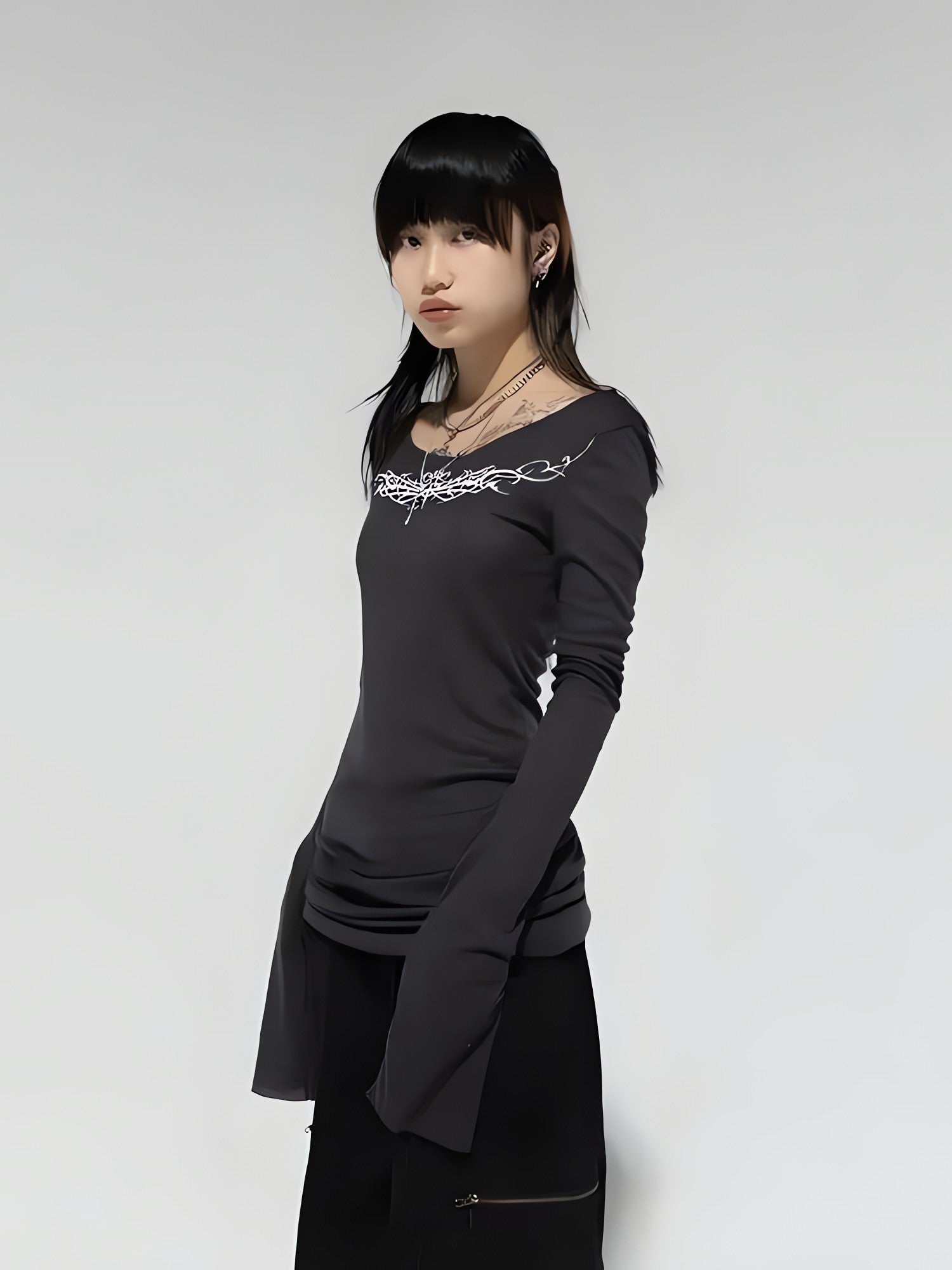 Cyberpunk Extra Long Sleeve Top - KAYSMAR