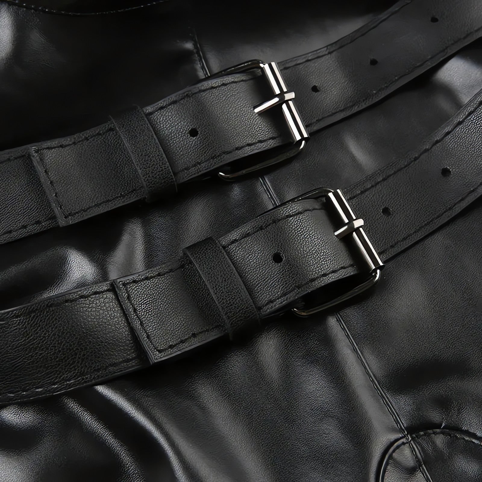 Cyberpunk Faux Leather Crop Top