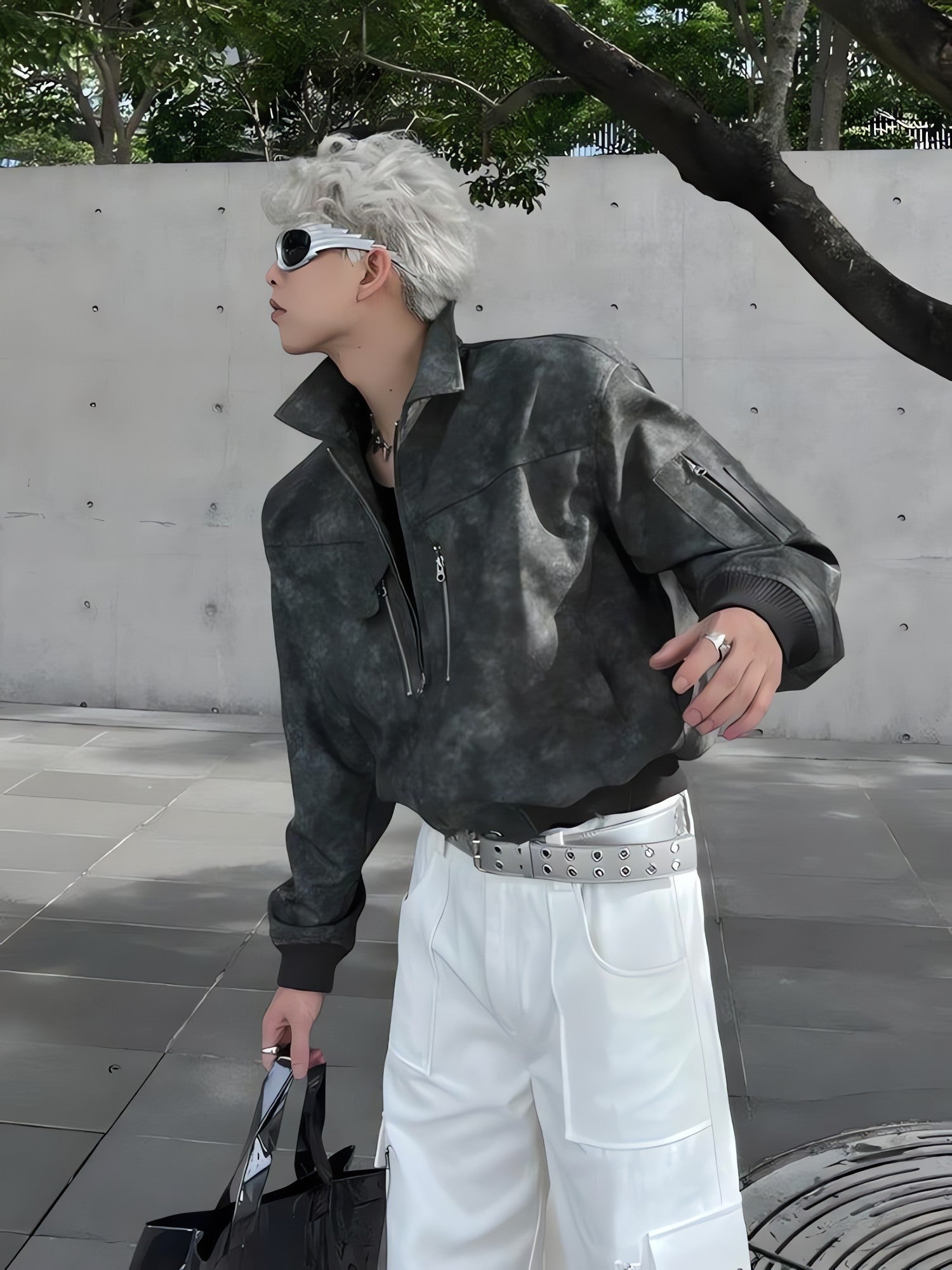 Cyberpunk Faux Leather Jacket - KAYSMAR