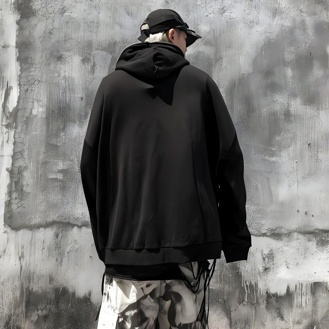 Cyberpunk Ghost Full Zip-Up Hoodie - KAYSMAR