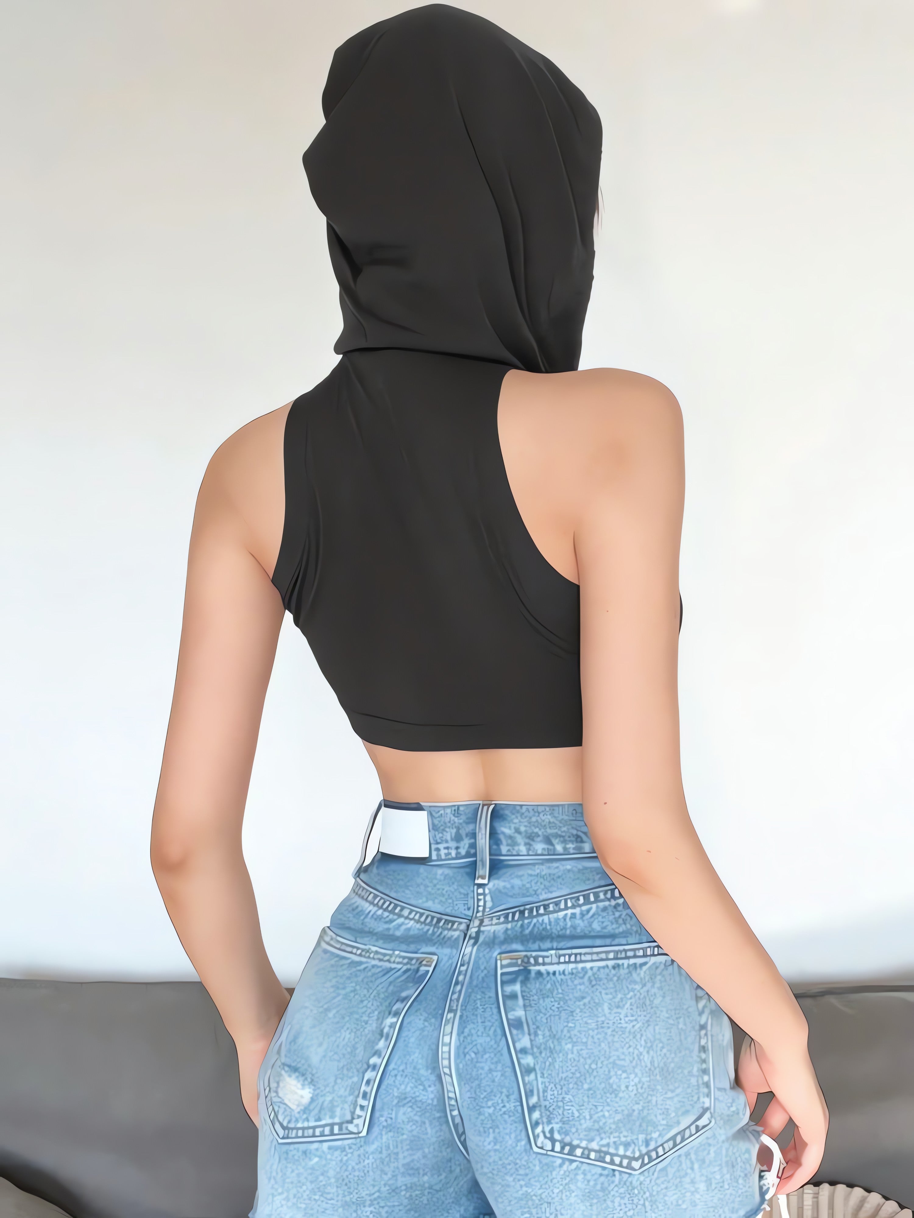 Cyberpunk Hooded Crop Top