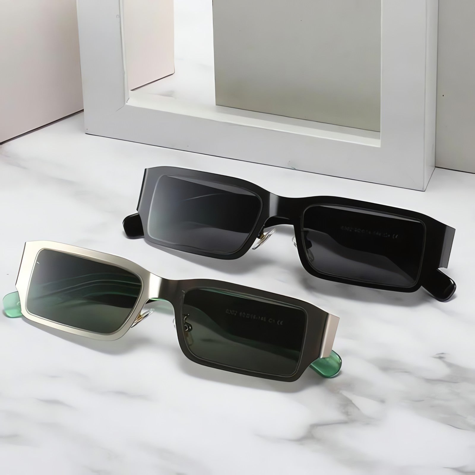 Cyberpunk Rectangle Metal Sunglasses - KAYSMAR
