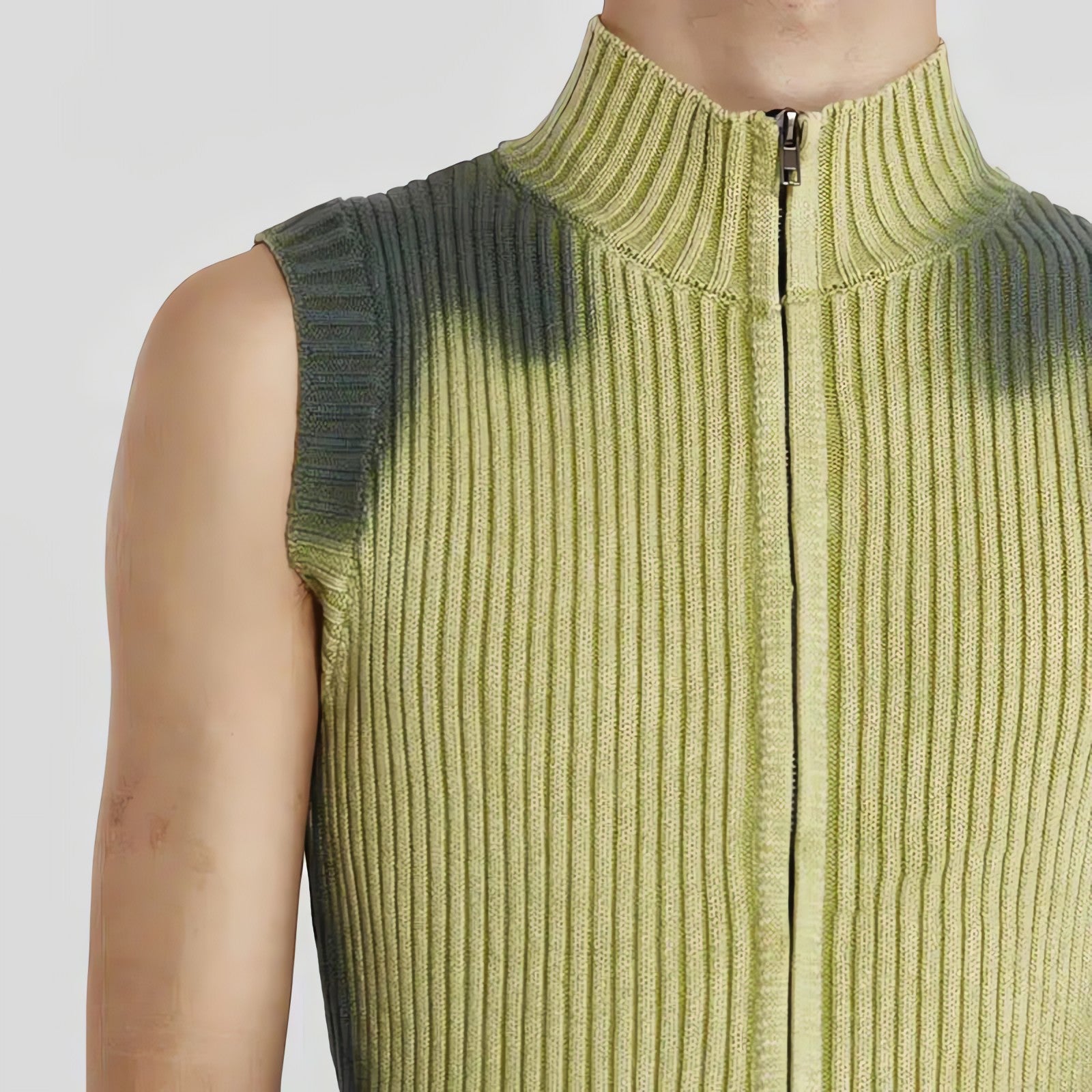 Cyberpunk Zip-Up Cardigan Vest - KAYSMAR
