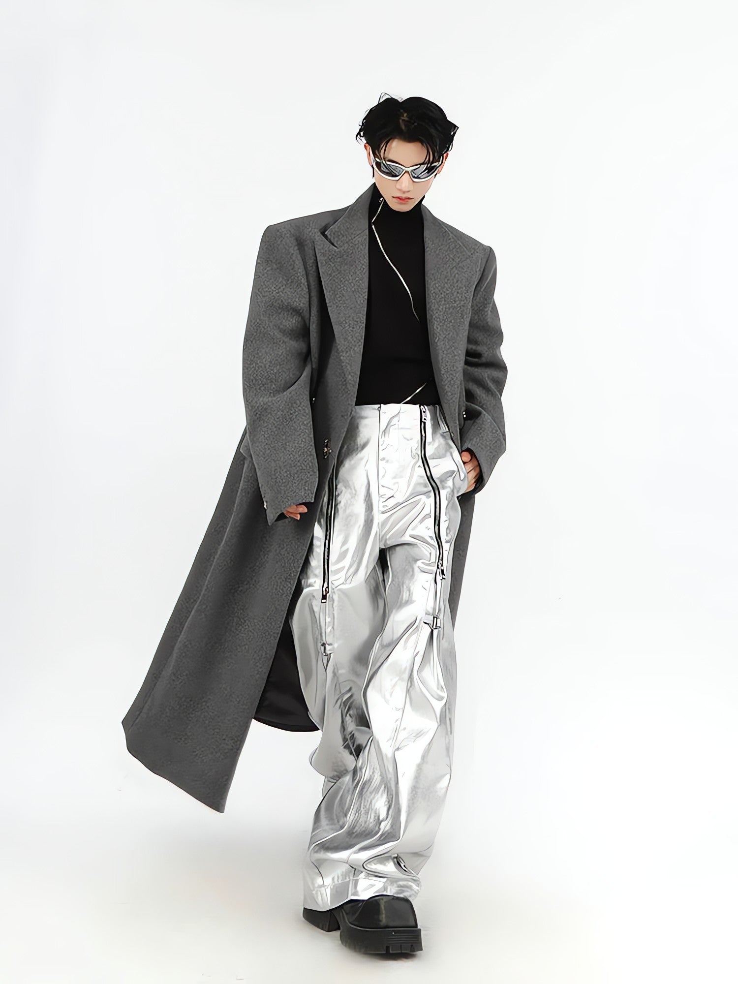 Cyberpunk Zip-Up Parachute Pants