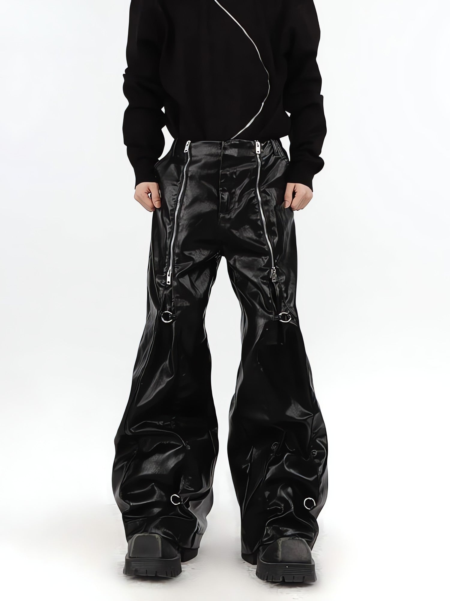 Cyberpunk Zip-Up Parachute Pants