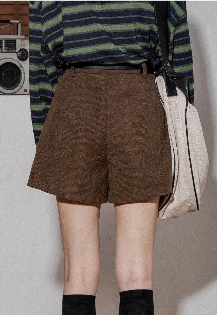 Dark Academia Corduroy Shorts - KAYSMAR
