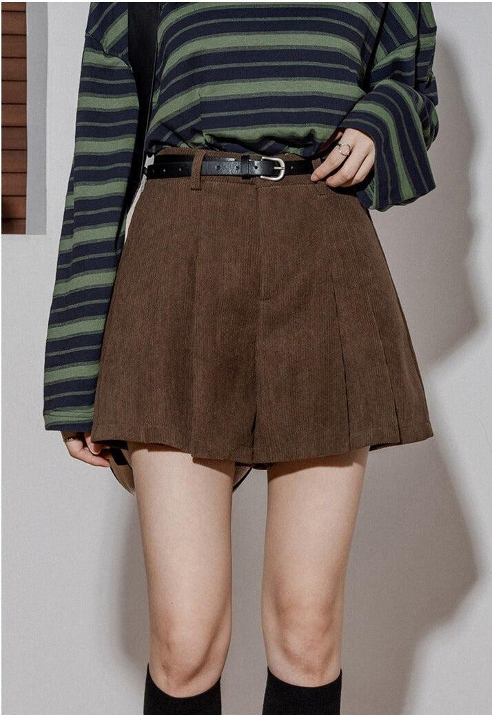 Dark Academia Corduroy Shorts - KAYSMAR
