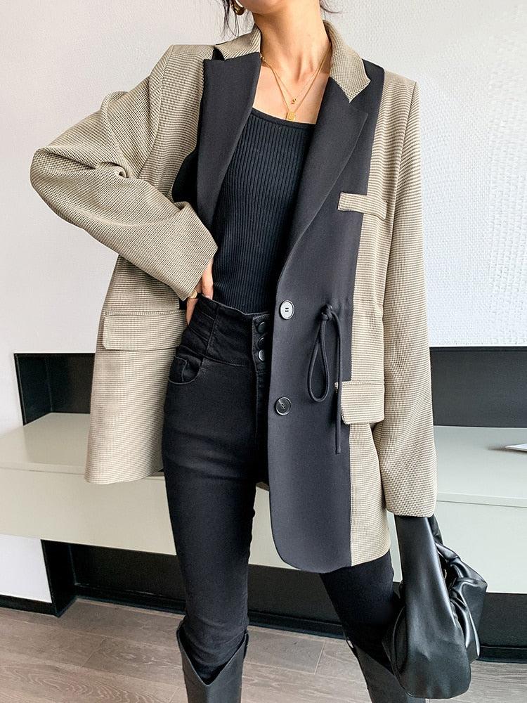 Dark Academia Double Color Blazer - KAYSMAR