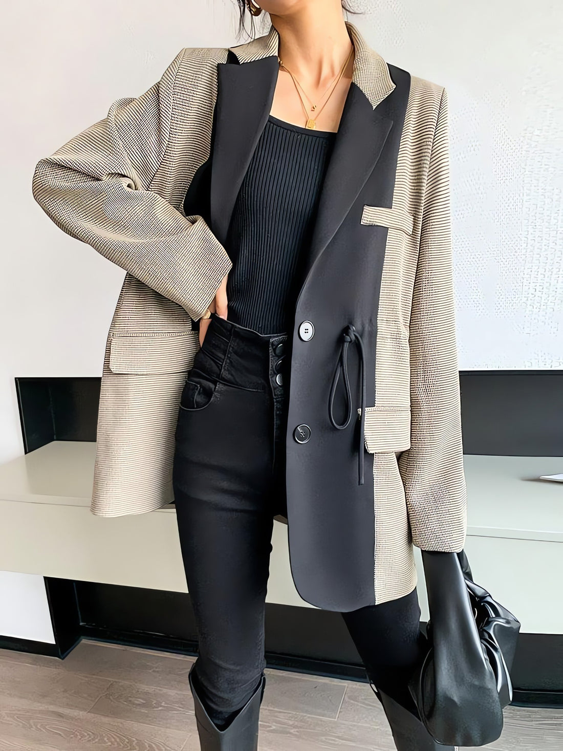 Dark Academia Double Color Blazer - KAYSMAR