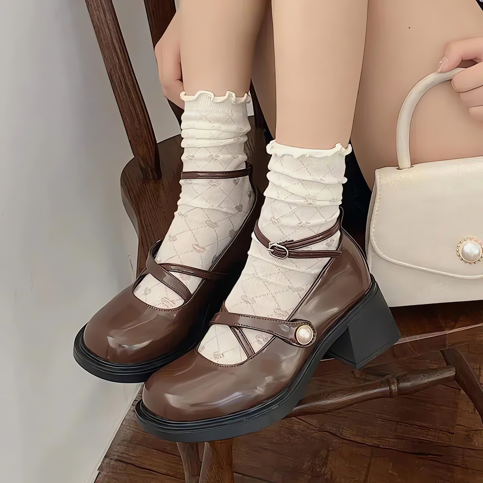 Dark Academia Mary Jane Shoes - KAYSMAR