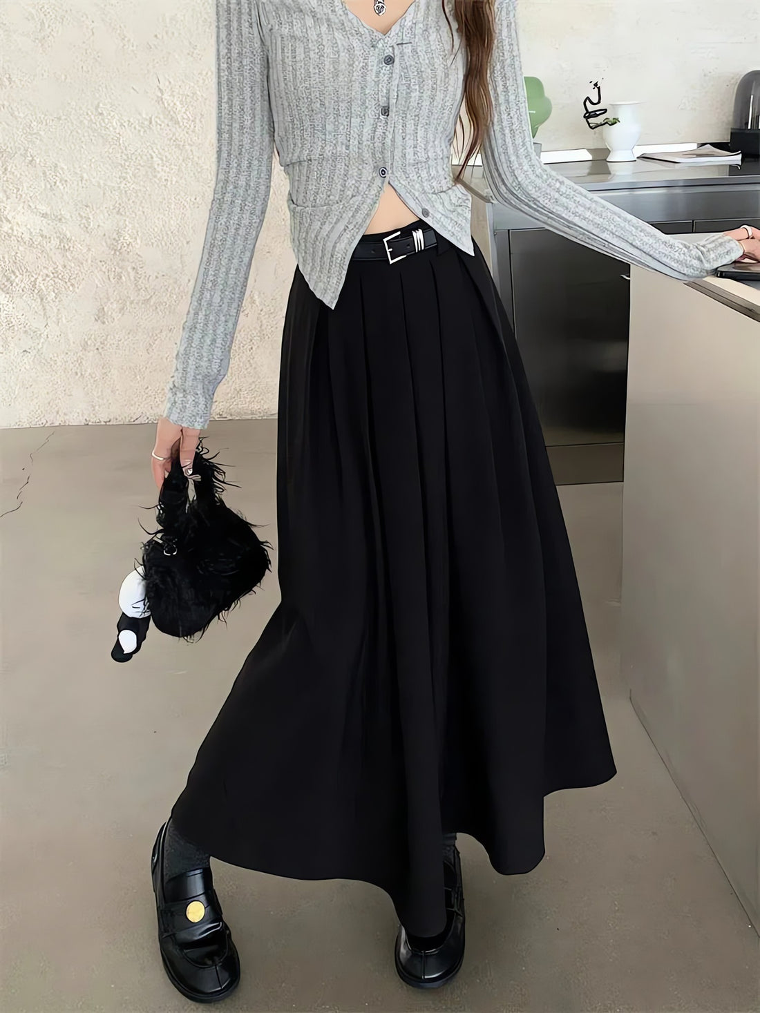 Dark Academia Midi Skirt - KAYSMAR