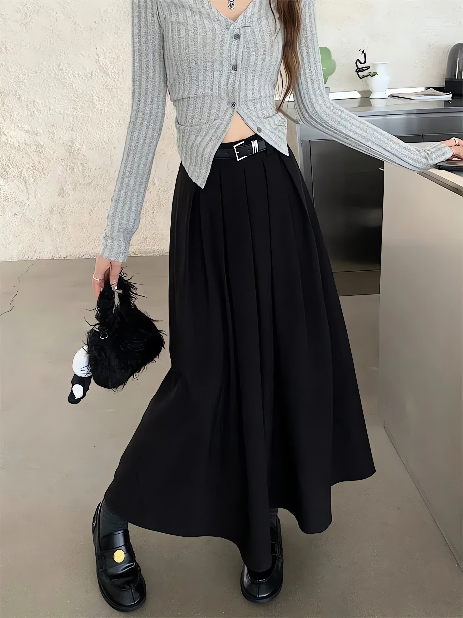 Dark Academia Midi Skirt - KAYSMAR