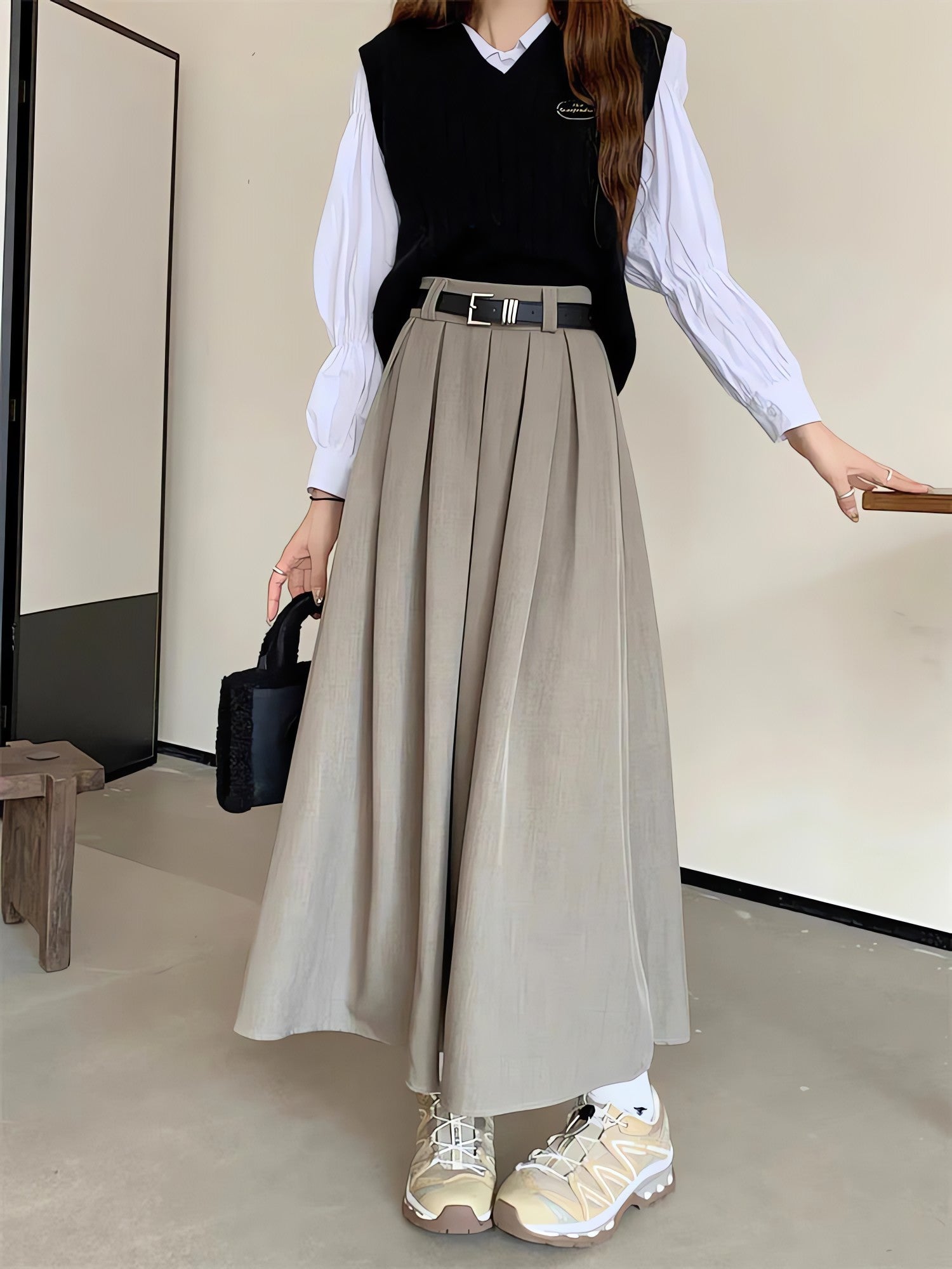 Dark Academia Midi Skirt - KAYSMAR