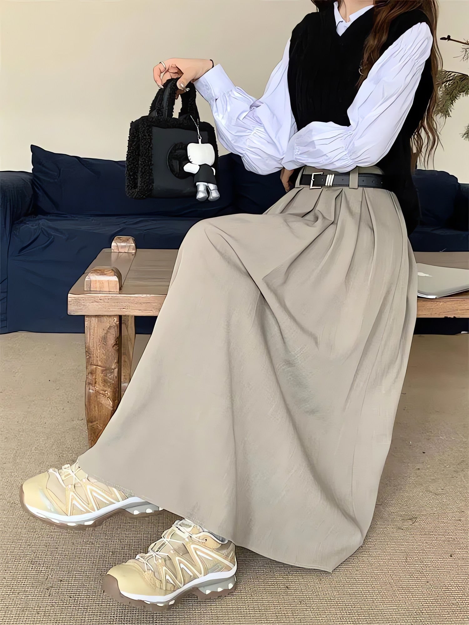 Dark Academia Midi Skirt - KAYSMAR