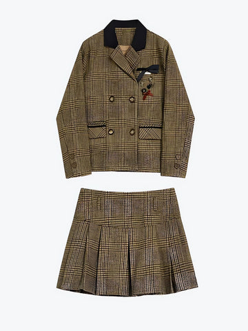 Dark Academia Plaid Two Piece Set - KAYSMAR