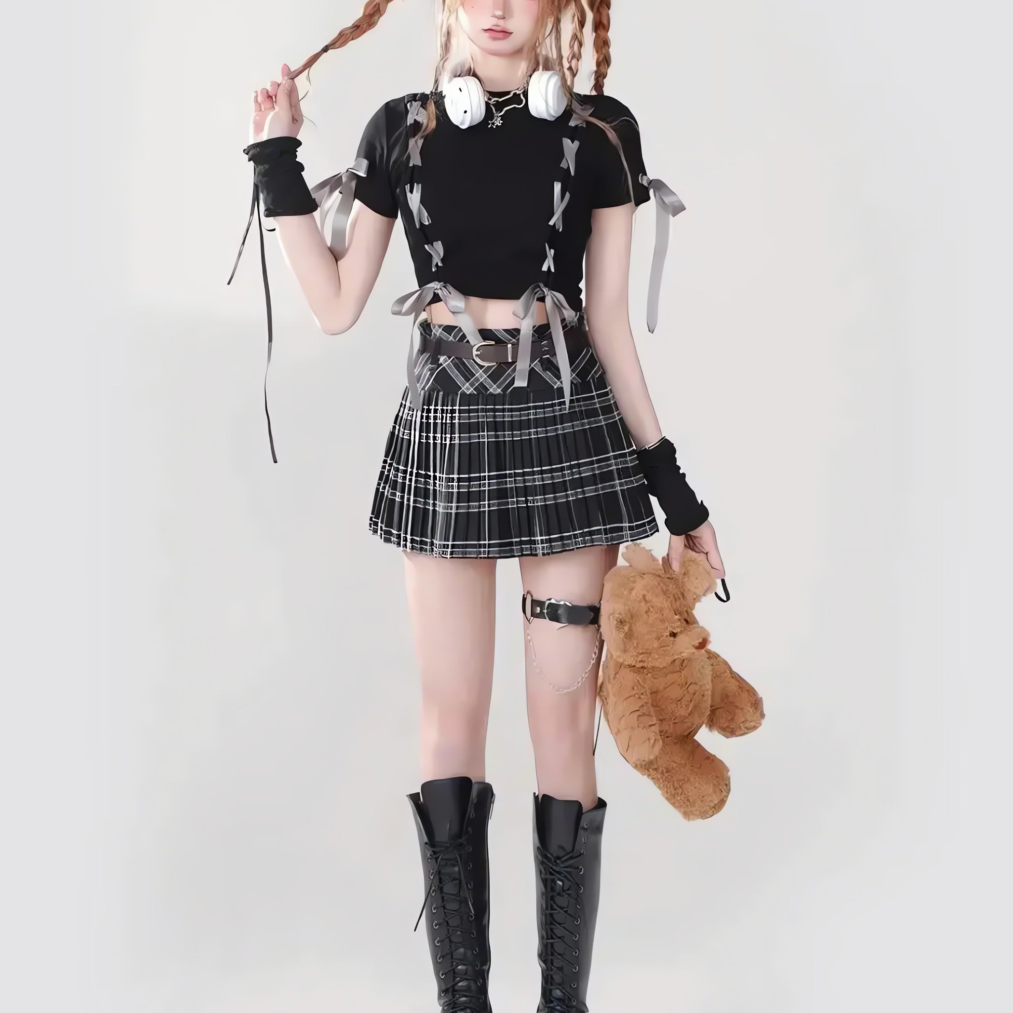 Dark Coquette Crop Top - KAYSMAR