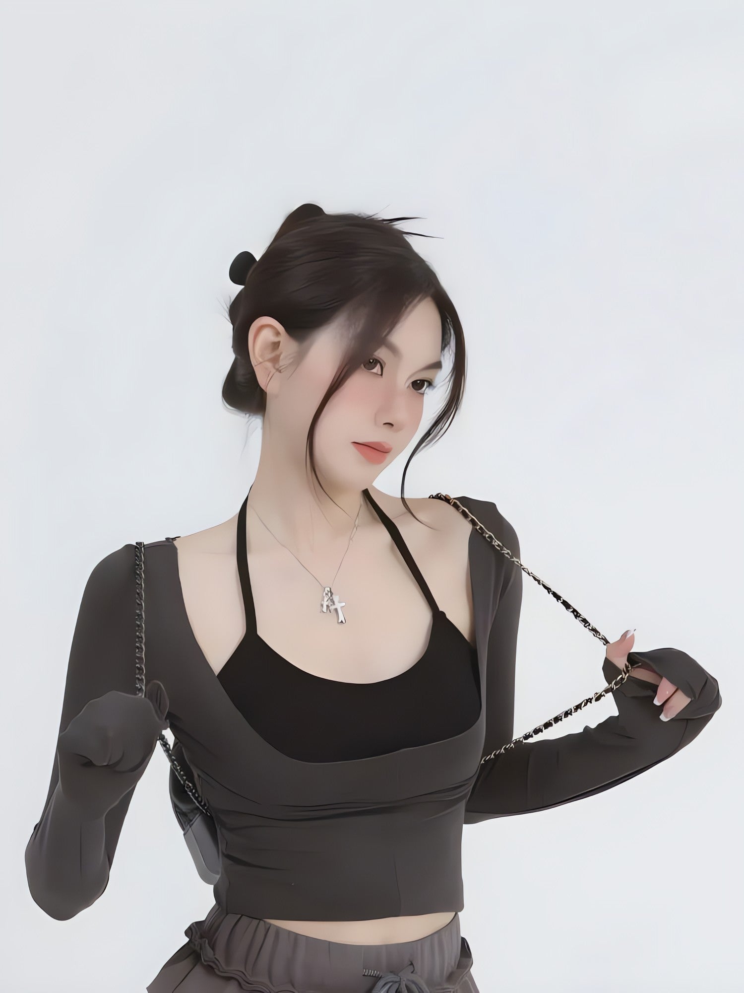 Deep Scoop Neck Two Piece Set Top - KAYSMAR