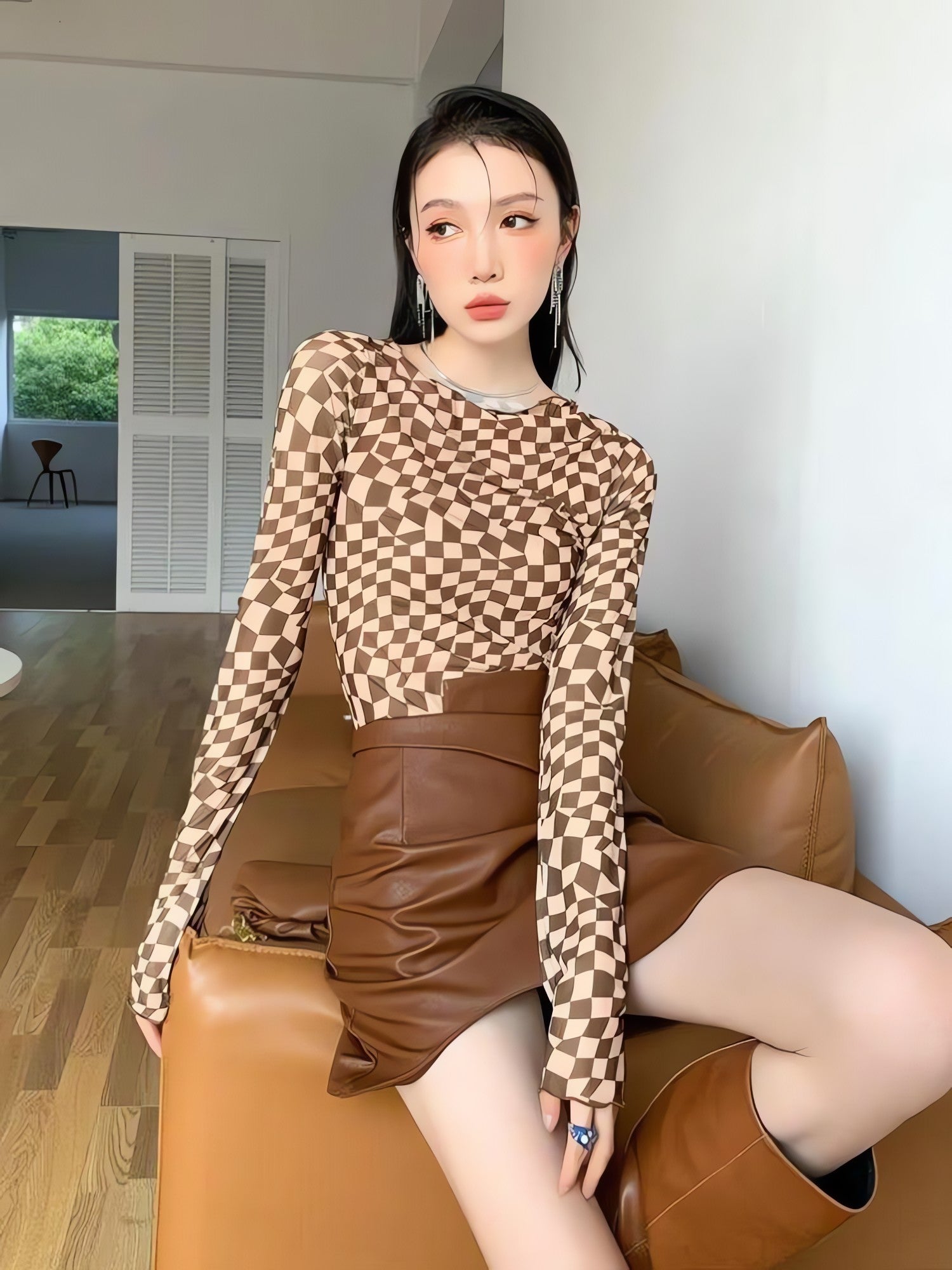 Deformed Checked Top - KAYSMAR