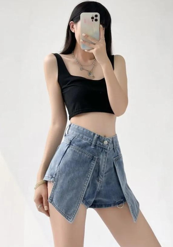 Detachable Straight Leg Jeans - KAYSMAR