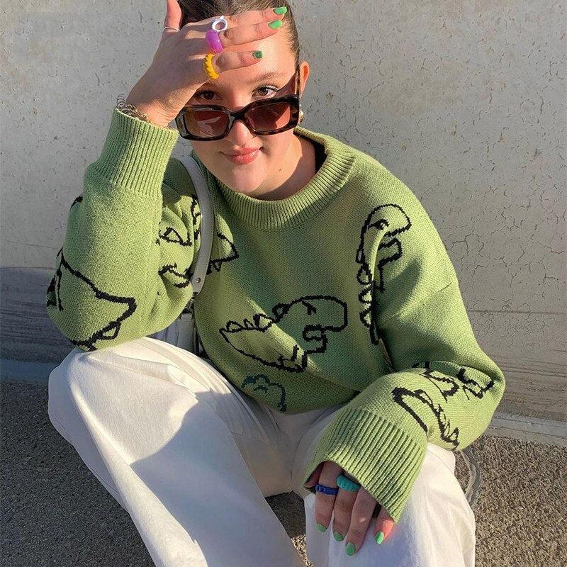Dinosaur Knitted Sweater - KAYSMAR