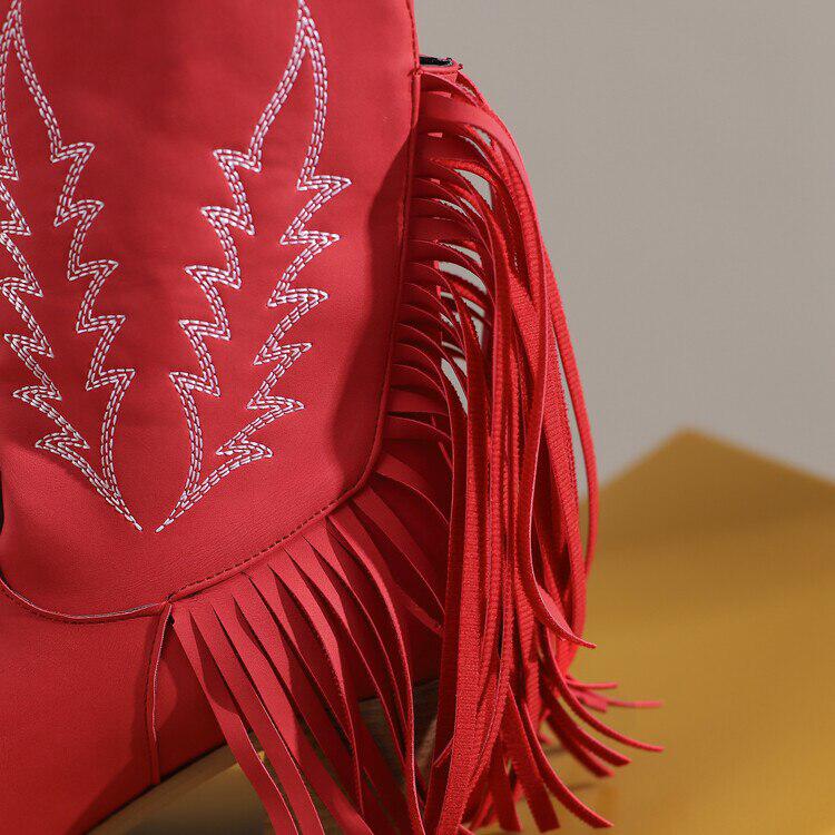 Disco Cowgirl Fringe Ankle Boots - KAYSMAR