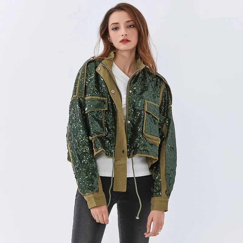 Disco Cowgirl Sequined Zip-Up Jacket - KAYSMAR
