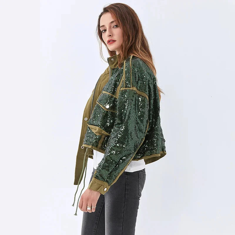 Disco Cowgirl Sequined Zip-Up Jacket - KAYSMAR