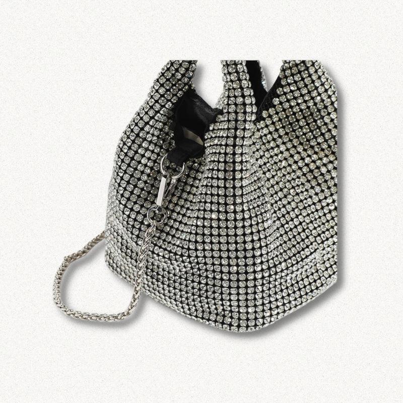 Disco Cowgirl Silver Rhinestone Handbag - KAYSMAR