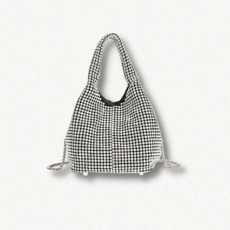 Disco Cowgirl Silver Rhinestone Handbag - KAYSMAR