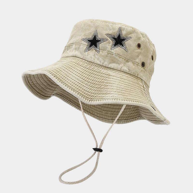 Disco Cowgirl Star Printed Denim Hat - KAYSMAR