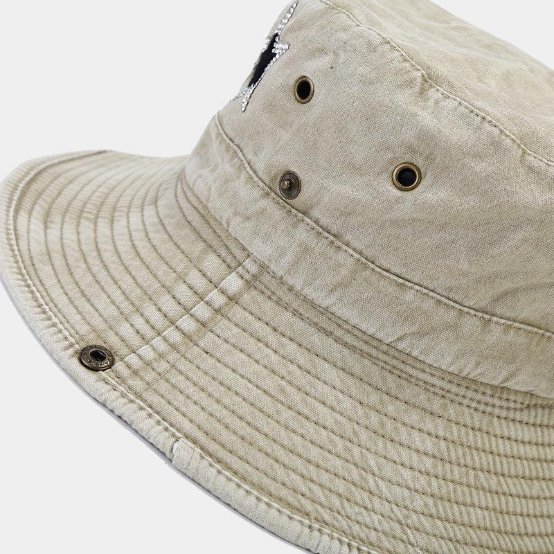Disco Cowgirl Star Printed Denim Hat - KAYSMAR