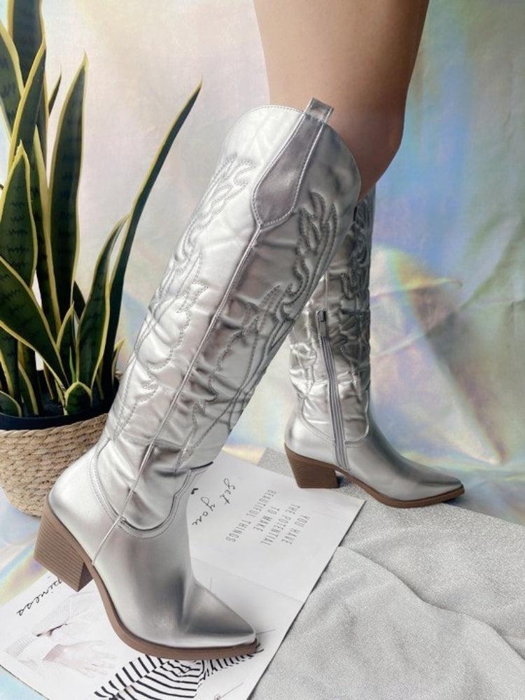 Disco Cowgirl Western Knee-High Boots - KAYSMAR