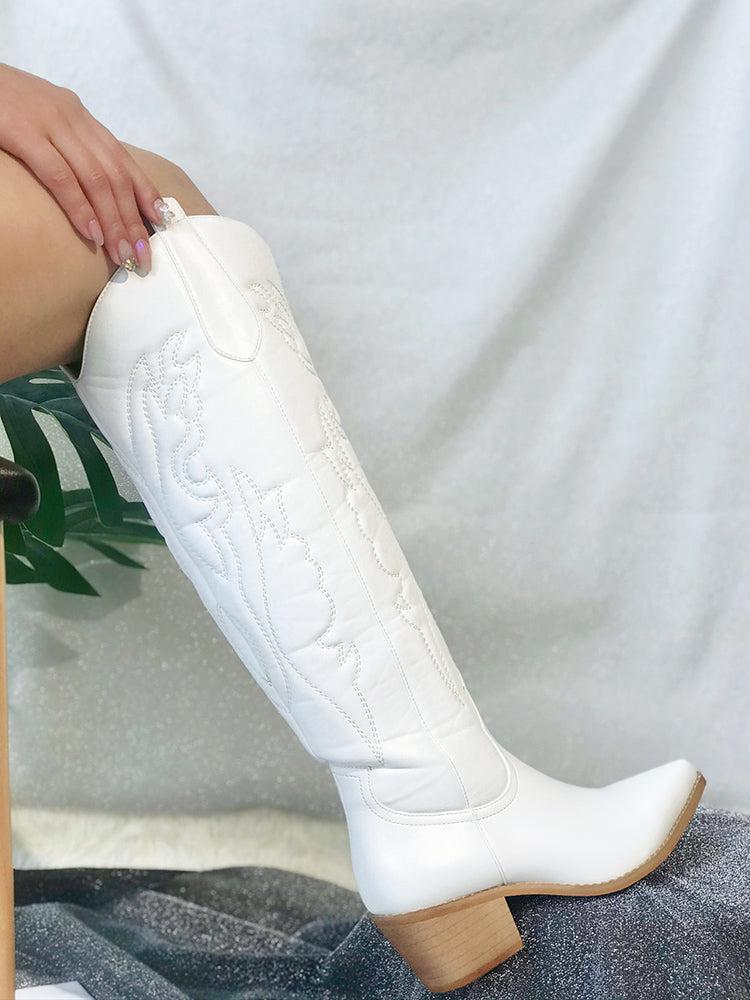 Disco Cowgirl Western Knee-High Boots - KAYSMAR